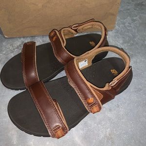 Brown new balance sandals